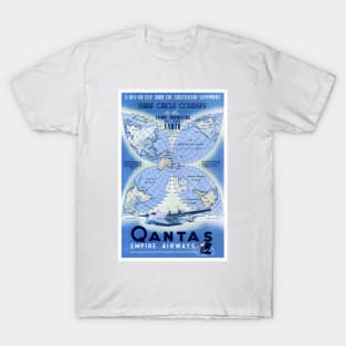 Vintage Travel Poster Australia Qantas T-Shirt